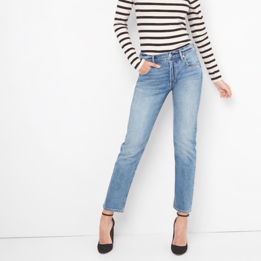 Gap cone denim high waist straight leg jeans